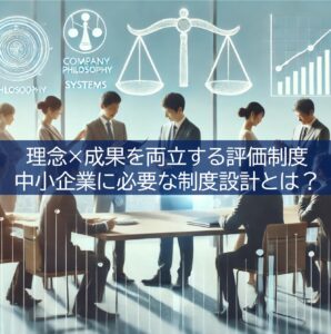 Read more about the article 社員が納得する評価制度とは？理念 × 成果を両立するフレームワーク｜中小企業の評価制度改革【中長期経営計画実行支援/経営計画書/離職率低下/AIによる業務改善/リーダー育成/人材確保】